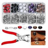 NXTOV 400Pcs Pearl Snaps Button Kit with Pliers - 10 mm Snap Fasteners Press Tool for DIY Clothing, Hats, Sewing Crafts, Repair 