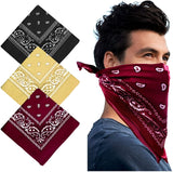 Bismaadh Bandana Head Scarf, Headband Multifunctional Cotton Paisley Print Neckerchiefs Fashion Hair Accessory For Outdoor Sport