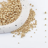 480pcs 2/2.5/3/4/5/6mm 18K Gold Filled Round Spacer Beads,Ball Seamless Spacer Beads,for DIY Jewelry Bracelet Necklace Making Fi