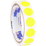 Aviditi Circle Inventory Color Coded Label, 3/4 Diameter, Fluorescent Yellow, Roll of 500 (DL610L)