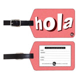 Nutcase Designer Luggage Travel Baggage Tags Set Of 2 With Name Card Inside Hola