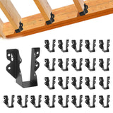 24 Pcs 2x 4 Joist Hanger,Q235B Steel Face Mount Joist Hangers,Black Powder Coated Hurricane Ties for Rafter, Rafter Brackets for