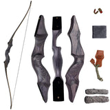 SinoArt 60 Takedown Longbow Archery Wooden Archery Bow Included Fur Rest Pad Stringer Tool Tab String Nocks Right and Left Hand 
