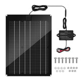 Solar Battery Charger Maintainer, Zuomeng 15W Solar Panel Kit for Dump Trailer Built-in Maintenance Pulse & Intelligent MPPT Cha