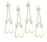 Mytee Products (4 Pack) 5/16 x3 Leg Grade 70 VChain Bridle Tow w/ 15 Large Shank J Hook, TJ Hook & Grab Hooks for Towing 