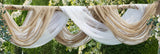 WARM HOME DESIGNS 8 Yards Long Brown Taupe Fabric by The Yard. 55 Wide Sheer Bulk Fabric for Bed Canopy Curtains, Wedding Arch D