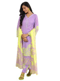 Libas Womens Printed Cotton Straight Kurta With Trousers And Dupatta