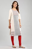 Aurelia Women'S Cotton Blend Regular Kurta (22Fea10962-500721_Natural_Xl)