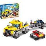 City Race Buggy Transporter Building Set,324 PCS 3 in 1 City Service Truck Cars Building Blocks Kit,STEM Vehicles Toys,Construct