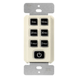 TOPGREENER 2-Hour No Neutral Wire Countdown Timer Switch, 5-10-20-30 Min 1-2 Hour Settings, for Fans and Lights, 120VAC 60Hz, 1/