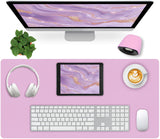 Bloss Purple Desk Mat, Desk Matt for Desktop, Large Leather Desk Pad, Desk Pad Mat Waterproof, Computer Mat for Office Work/Home
