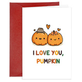 JUESMOS Funny Thanksgiving Card Gift for Him Her Humorous Thanksgiving Cards with Envelopes For Wife Husband Pumpkin Greeting Gi