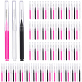 Patelai 100 Pieces Braces Brush for Cleaner Interdental Brush Toothpick Dental Tooth Flossing Head Oral Dental Hygiene Flosser T