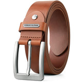 Urban alfami Genuine Leather Belt for Men, GREEN TM12, 44