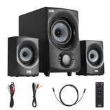Acoustic Audio by Goldwood Bluetooth 2.1 Speaker System 2.1-Channel Home Theater Speaker System, with Optical/Aux/USB/SD Inputs 