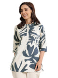Libas Women'S Cotton Abstract Straight Kurti (29373O_Grey_Xl)