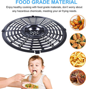 Air Fryer Grill Pan for Power XL 5QT Air fryer, 8.7'' 5QT Round Non-Stick Air Fryer Replacement Tray Rack Parts Accessories Cris