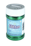 Advantus Sulyn Kelly Green Glitter Jar, 4 Ounces, NonToxic, Reusable Jar with Easy to Use Shaker Top, Multiple Slot Openings fo