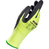 MAPA Temp-Dex 710 Nitrile Lowweight Glove, High Temperature, 10-1/4 Length, Size 11, Black/Green