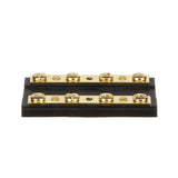 Seachoice Terminal Block, 4Gang, Plastic Base with Brass Hardware