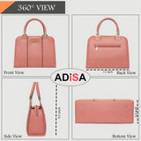 Adisa Two Tone Handbag Shoulder Bag For Women And Girls With Sling Belt (Ad4069-Pin),D. Pink,,B0C6QSMC7K