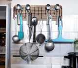 Fribiland Wall Mounted Spoon Holder Utensils Stand Utensil Rack Multipurpose Stand Cutlery Holder Hooks for Kitchen Organizer. S
