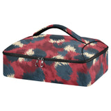 SyXIOP Insulated Casserole Carrier Bag Animal Cat Fur Print Maroon Blue
