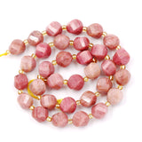 Malahill Wholesale Natural Stone Beads for DIY Jewelry Making Sold per Bag 5 Strands and one roll Cord Inside Faceted S Shape Rh