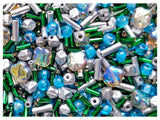 65 g Glass Bead Mix, Polar Lights, Czech Glass