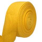 PAMIR TONG Gold Herringbone Twill Tape Ribbon 1 1/2 Inch - 20 Yards- Natural Soft Cotton Binding Edge Trim for Tote Bag & Purse 