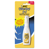BIC WOPFP11 WiteOut 2in1 Correction Fluid, 15 ml Bottle, White