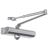 Dynasty Hardware Door Closer Adjustable Spring Size 14 Hydraulic Automatic Door Closer ADA Compliant Series 1614 Sprayed Alumin