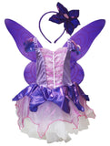 Petitebella Fairy Costume Dress 1-10y (Purple, 4-6 Year)