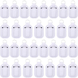 Duufin 60 Pieces Empty Travel Size Hand Sanitizer Bottles with Keychain Set Including 30 Pieces Clear Refillable Bottles and 30 