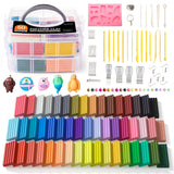 Shuttle Art OvenBake Modeling Clay Kit 50 Colors with 19 Tools, 10 Accessories NonToxic, NonSticky Ideal DIY Art Craft 