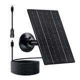 Zivif Solar Panel for Security Camera, 4W Solar Charger with Micro USB/USB-C Plug with Rechargeable Battery Cameras, IP65 Waterp