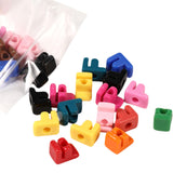 40 PCS Letter Beads 3D Acrylic 21mm x 15mm F Loose for Jewelry Making Bracelet Necklaces Keychain Phone Bag Chain Key Chains(Mix