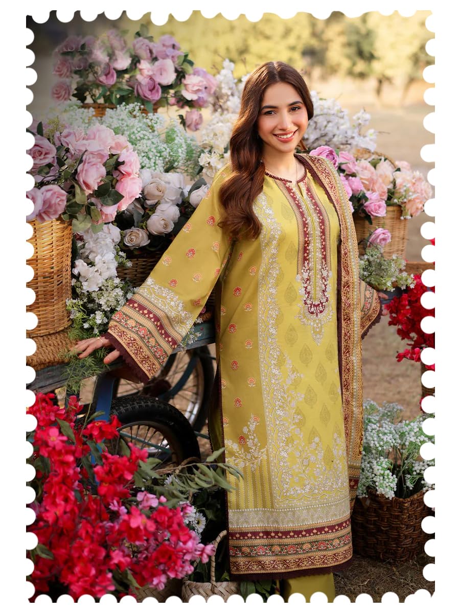 Anni Designer Women'S Rayon Viscose Printed Straight Pakistani Suits For Women Kurta Set (Zakariya Yellow_Xxl_Yellow_Xx-Large),Yellow,2XL
