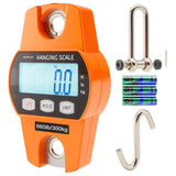 Digital Hanging Scale 660 LB 300 KG - Professional Heavy Duty Waterproof Fish Scale - Portable Durable Crane Scale for Luggage W