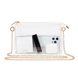 COZYOFFI Clear Bag Stadium Approved: Suit for Quick Security Check - Small Transparent Purse for Women