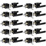 Square Keyed Entry Levers and Single Cylinder Deadbolts Combo, 10 Pack, Keyed Alike Entrance Locksets for Front Door, Home & Off