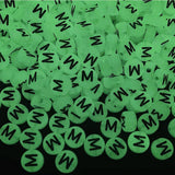 200PCS Letter Beads Glow in The Dark 4x7mm Acrylic Alphabet Letter M Beads for Jewelry Making Bracelet