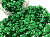 The Design Cart 6 mm Green Round Circular Sequins Sitara for Embroidery, Embellishing Handbags, Apparels, Art Craft DIY Kit Pack
