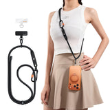 TORRAS Phone Lanyard with Hanging Loops, Adjustable Anti Theft Phone Strap Crossbody for iPhone 17 Pro Max,Skin-Friendly,2 Tabs,
