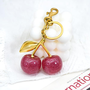 nylry Cherry Keychain Cherry Bag Charm Purse Charms for Handbags Cute Keychain Cherry Accessories Gifts for Women Aesthetic Y2K