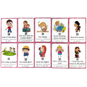 100 Parent-Child Daily Conversation Starters Cards with Picture - Fun Family-Friendly Vivid Question Cards Game for Kids - Learn