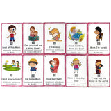 100 Parent-Child Daily Conversation Starters Cards with Picture - Fun Family-Friendly Vivid Question Cards Game for Kids - Learn