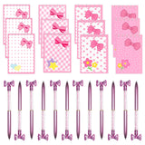 Yigog Small Cartoon Animation Party Favors Notebooks Game Party Mini Notepads Set Pink Cute Kitty Bow Notepads Set Offices Supp