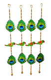 Aditya Creation Peacock Feather and Parrot Hanging Toran Decorative Wall & Door Hanging for Home, Temple, Janmashtami, Diwali