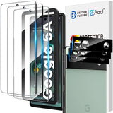 AACL [3+3 Pack] Screen Protector Tempered Glass for Google Pixel 6a 5G 6.1 [2022] with Camera Lens Protector - [Fingerprint Co